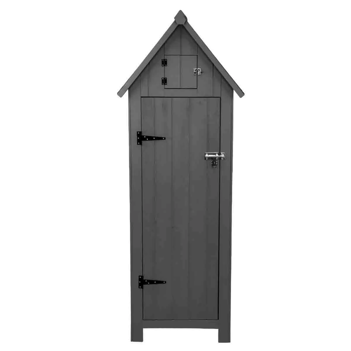MonsterShop Wooden Garden Shed - Dark Grey