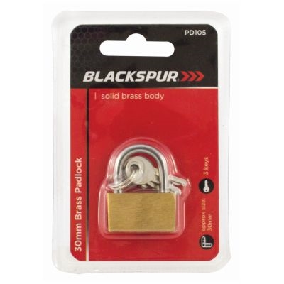 Blackspur - Brass Padlock With Keys - 3Cm
