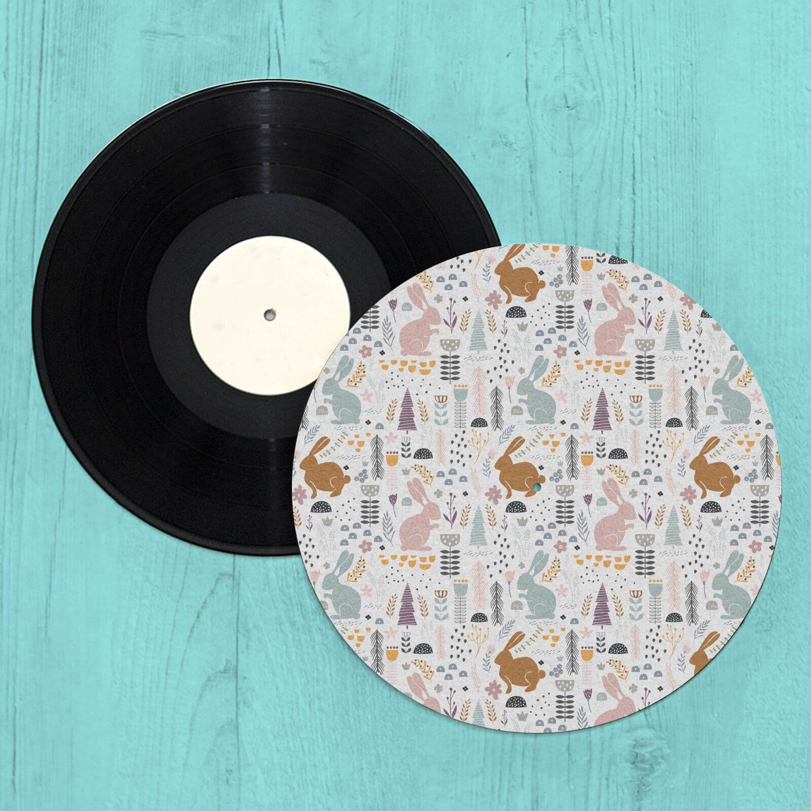 By IWOOT Rabbits Turntable Slip Mat |