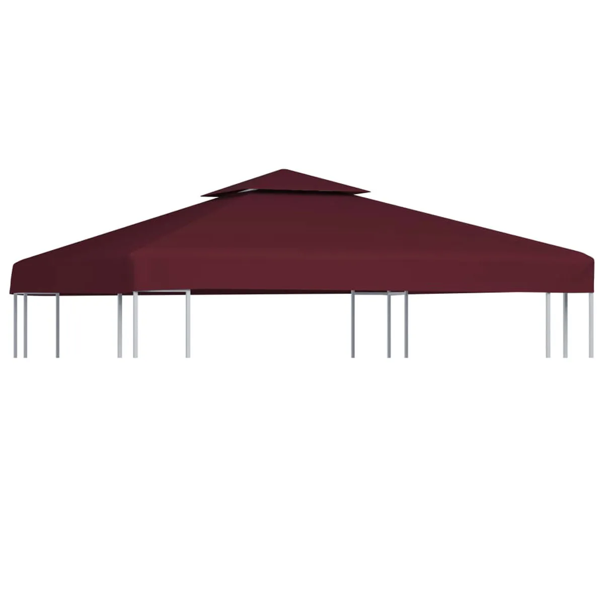 VidaXL 2-Tier Gazebo Top Cover 310 g/m² 3x3 m Bordeaux