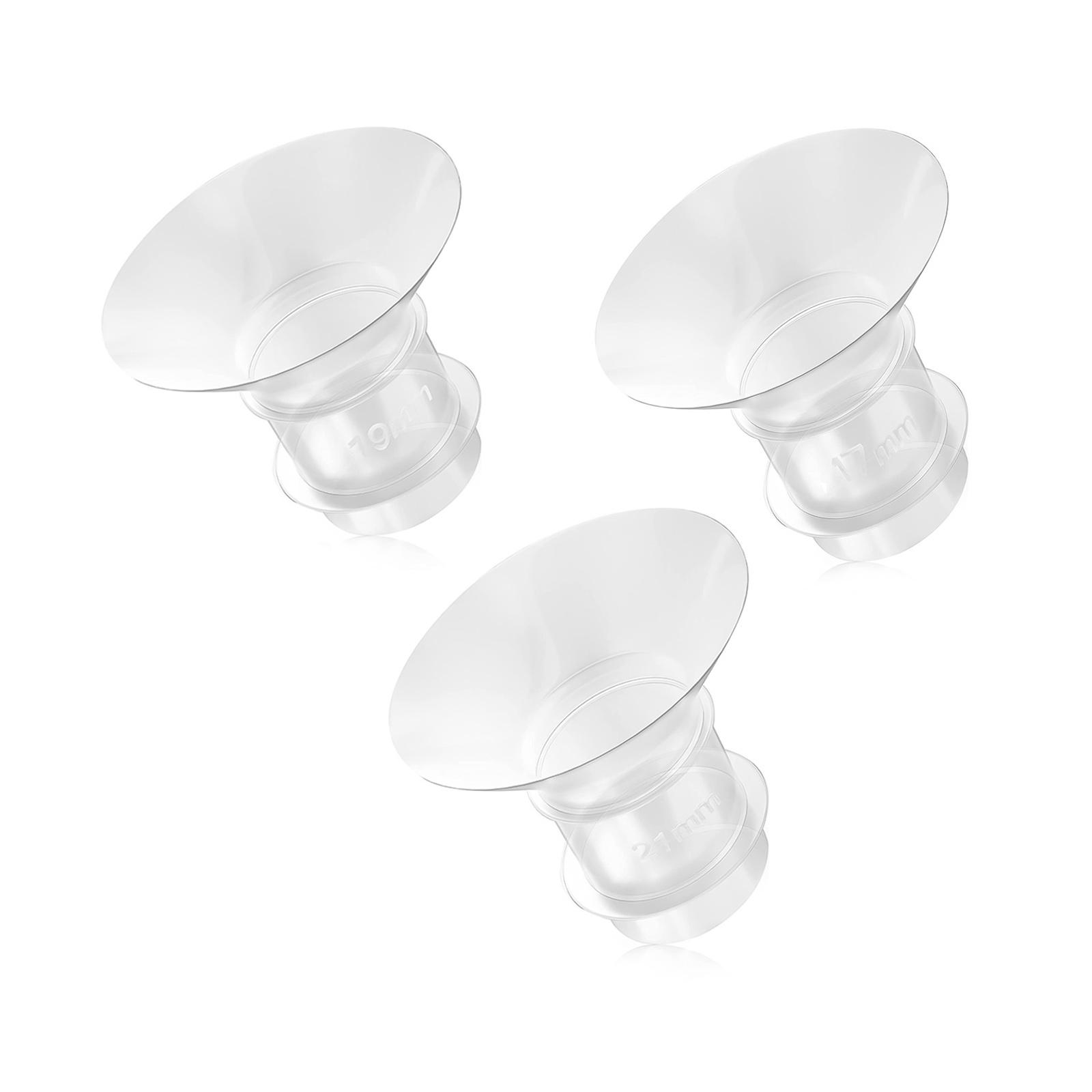 TOMTOP JMS 3PCS Breast Milk Pump Flange Inserts Breast Shield Converter Practical Breast Pump Replacement 17mm