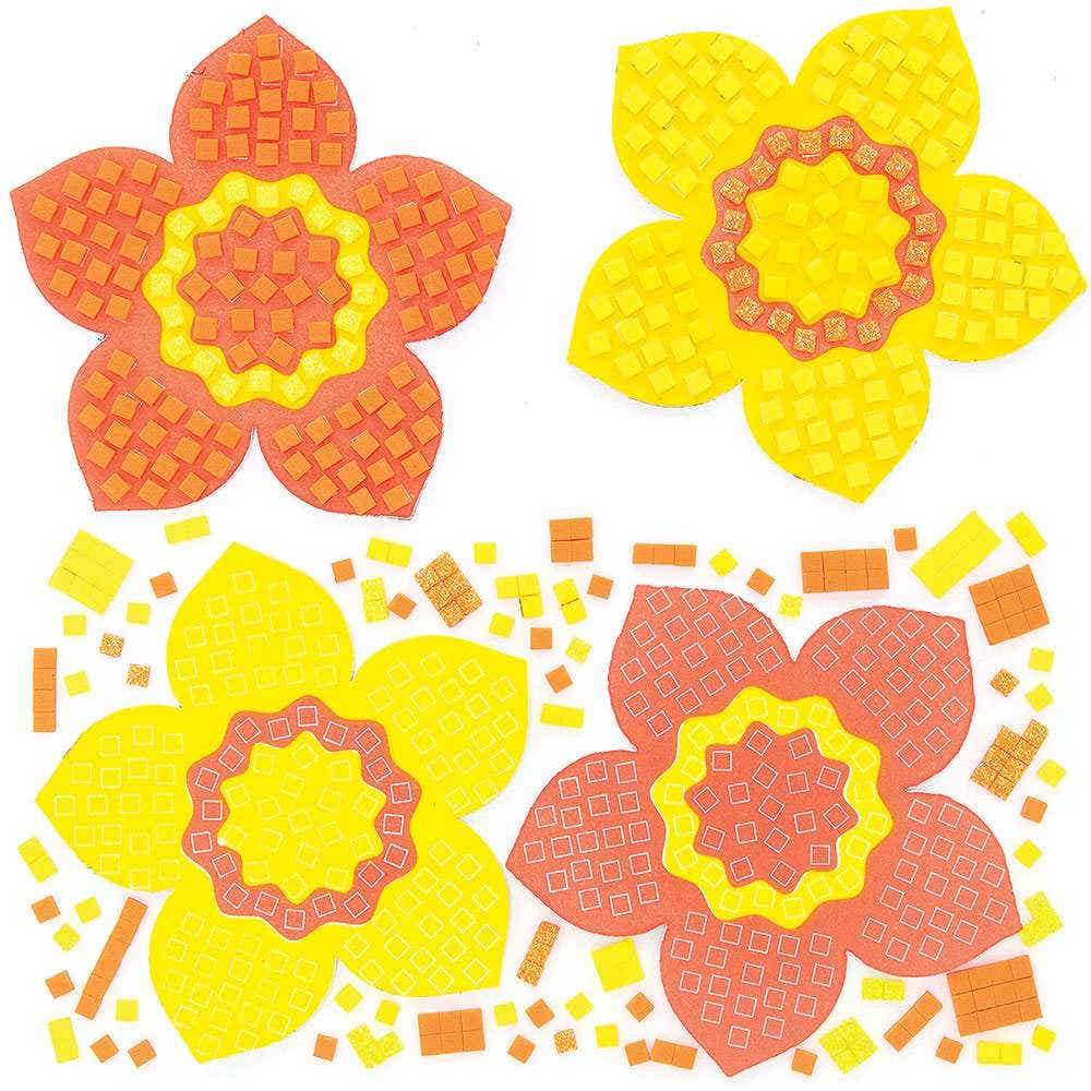 Baker Ross Daffodil Mosaic Kits (Pack of 6)