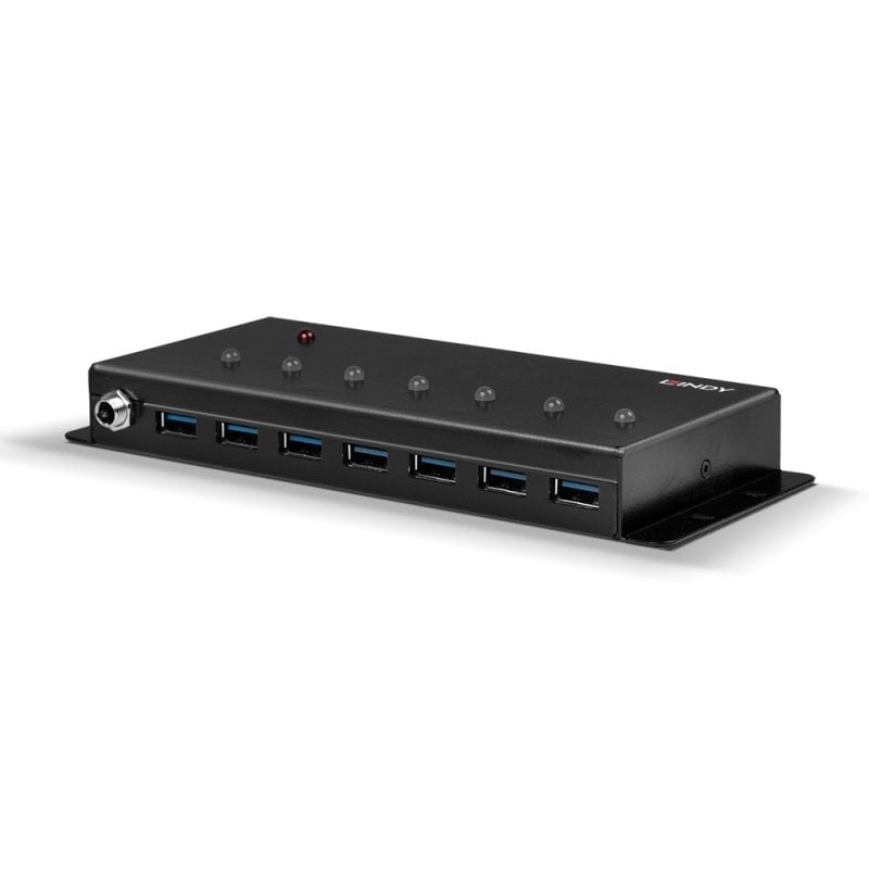 LINDY USB 3.0 Industrial 7 Port Hub, Metal