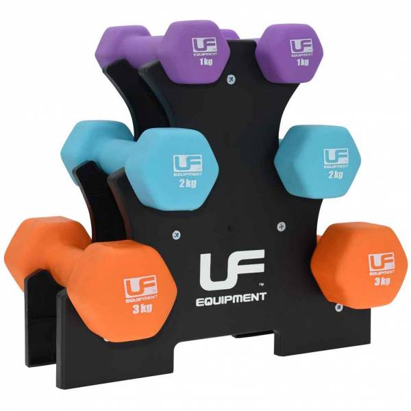 Urban Fitness 12kg Dumbbell Set 2 X 1kg 2 X 2kg 2 X 3kg