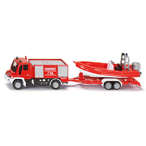 Siku Unimog Fire Engine W/Boat