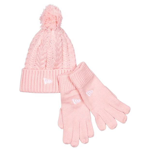 New Era Kids Beanie Set Unisex Knitted Hats & Beanies - Pink - Size: One Size - Wool - Foot Locker