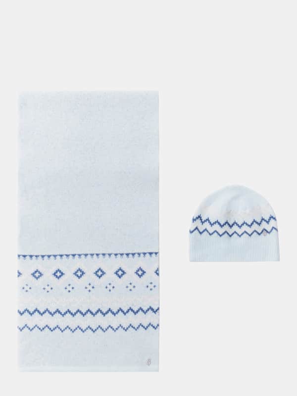 Set Berretto E Sciarpa In Misto Lana