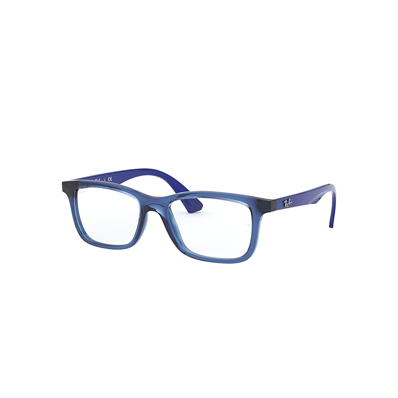Ray-Ban Junior RB1562 3686 Transparent Blue Rectangle Glasses in Blue