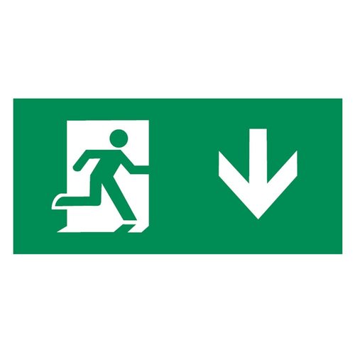 Knightsbridge Emergency Lighting Legend Set (Pack of 2) - Down Arrow