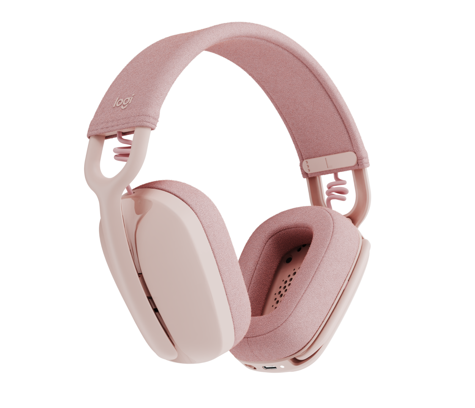 Logitech ZONE VIBE WIRELESS Over-the-ear headphones with Bluetooth and USB receiver â certified for Microsoft Teams and perfect for hybrid work - Rose Zone Vibe Wireless (Teams version)