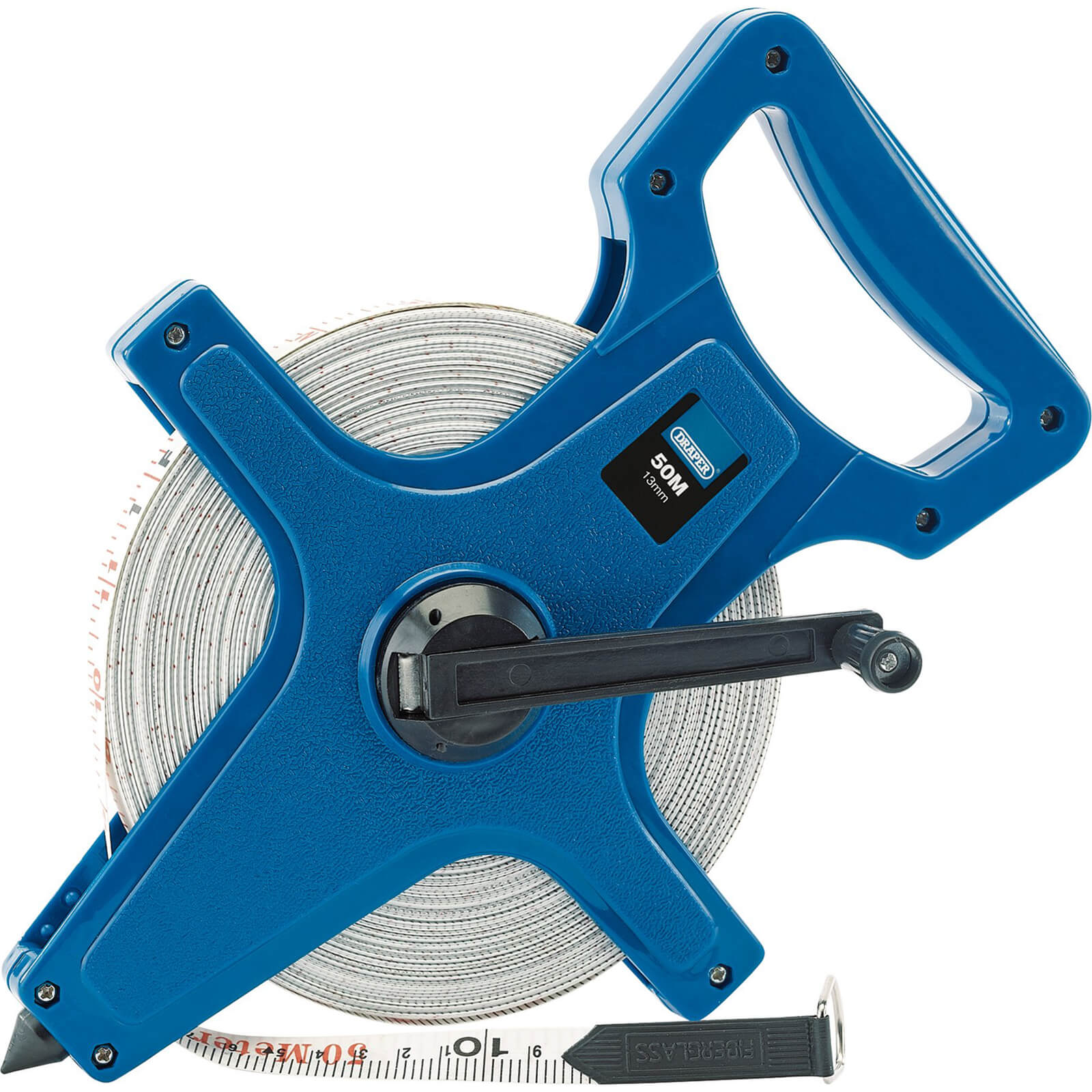  50M/165ft Fibreglass Surveyors Tape - Blue