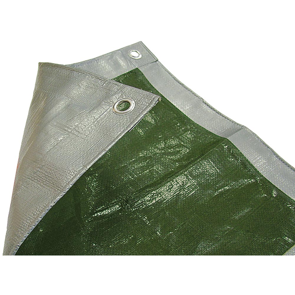 Faithfull Tarpaulin Green/Silver 3.6 x 2.7m (12 x 9ft) 80gsm FAITARP129
