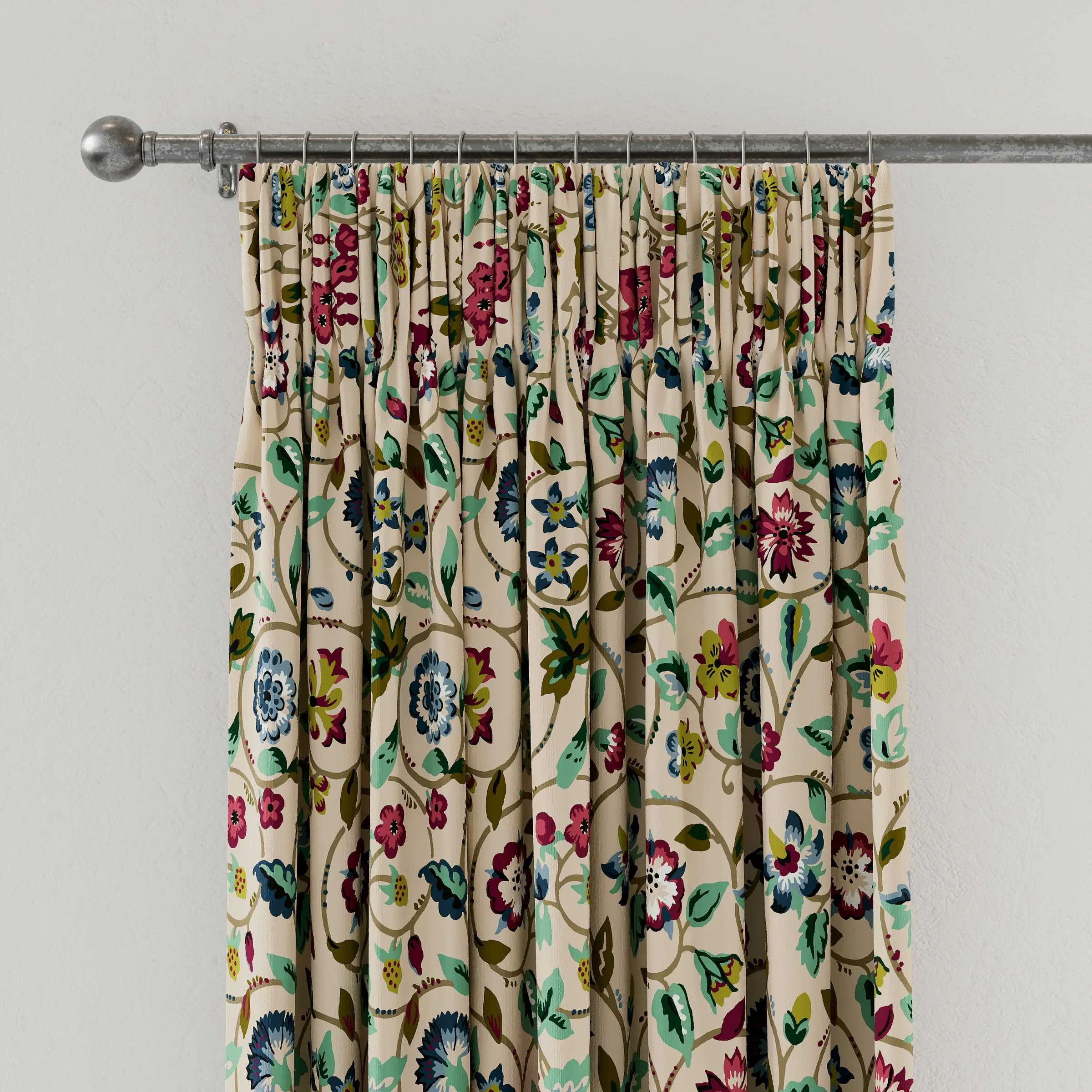 Land & Shore Esther Lined Curtains 66" x 72", Multi