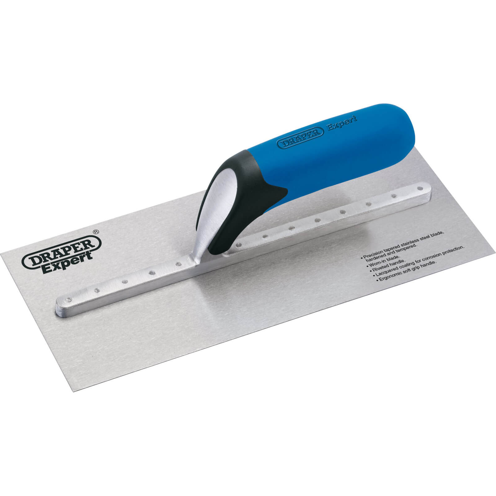 Draper Expert 82149 Soft Grip Stainless Steel Plastering Trowel (455mm)