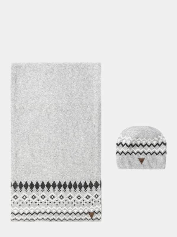 Set Berretto E Sciarpa In Misto Lana
