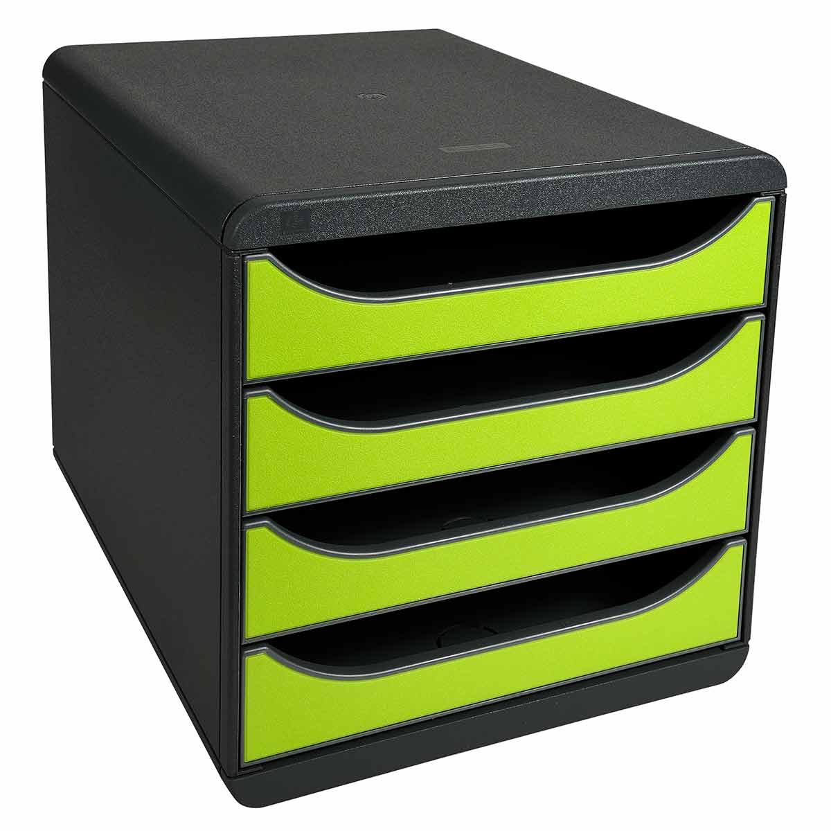 Exacompta Exacompta BIG-BOX Iderama 4 Drawer Unit, Lime Green | Desk Accessories > Desk Organisers & Storage > Desktop Drawers