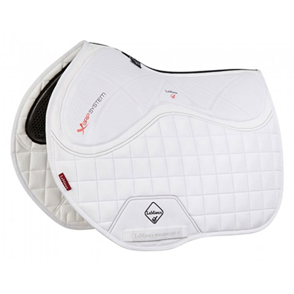 LeMieux Saddle Pads | LeMieux X-Grip Twin Sided EuroJump Square Colour White
