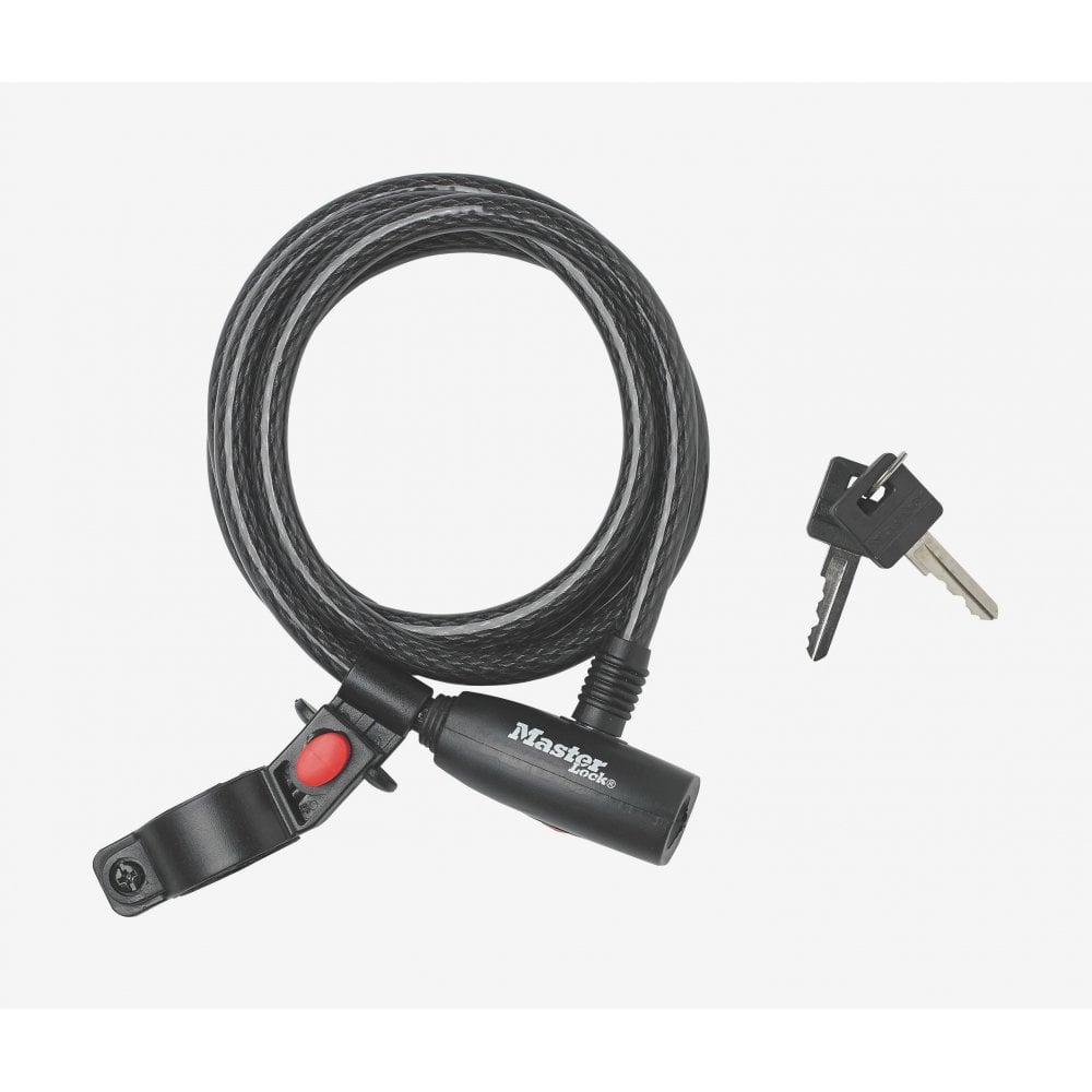 Master Lock Security - Cable Key Lock 10mm x 1.8m [8232] Black Black C