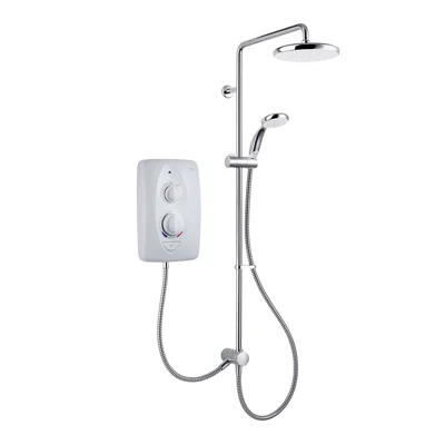 Mira Sprint Dual Matt White Chrome Effect Electric Shower, 10.8Kw