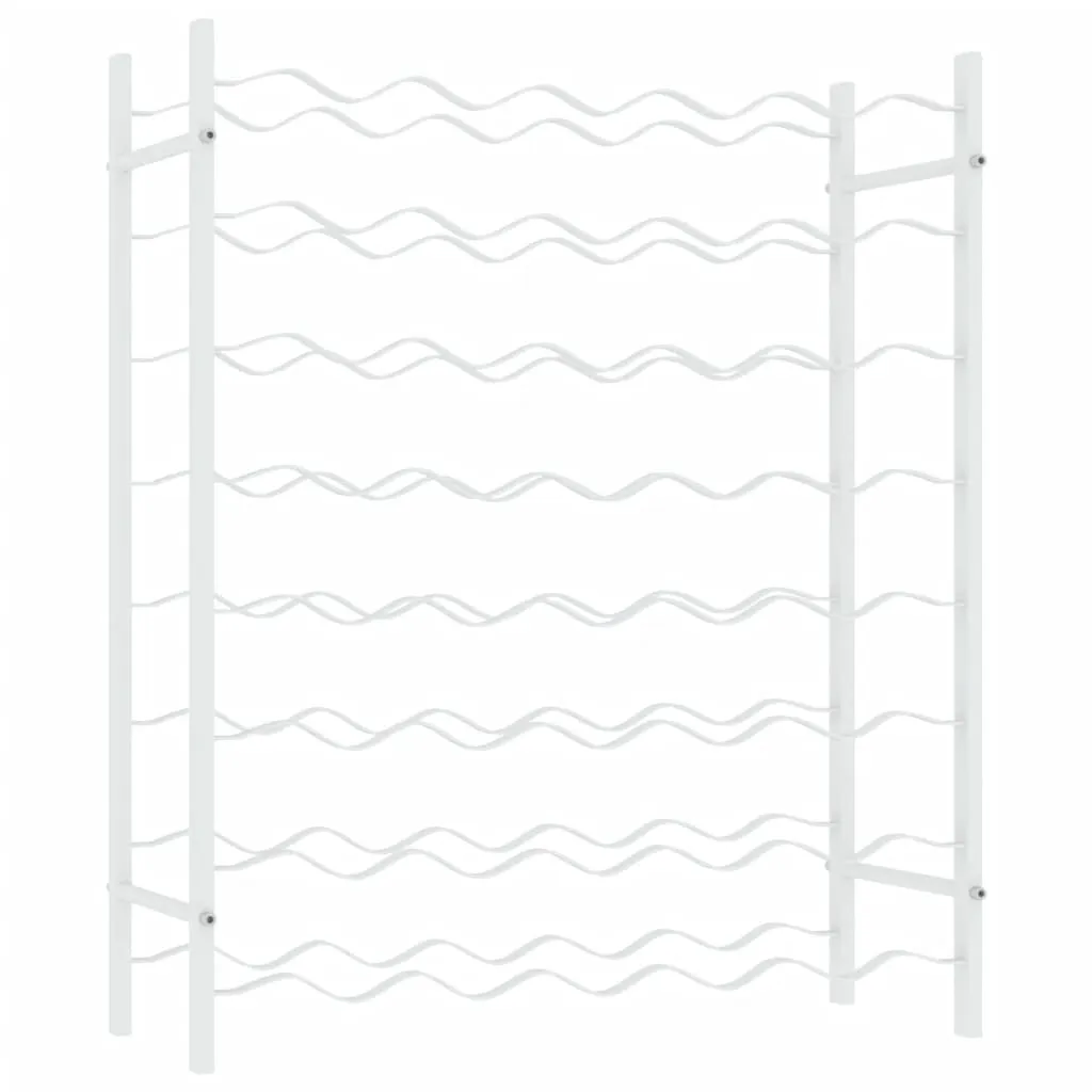 VidaXL Wine Rack for 48 Bottles White Metal