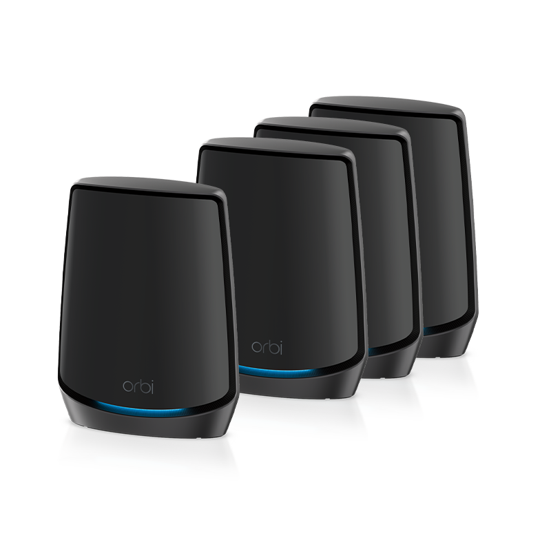 Netgear Orbi 860 Series (4-pack) | Orbi Mesh Wifi 6 Tri-band System, Rbk864sb Black