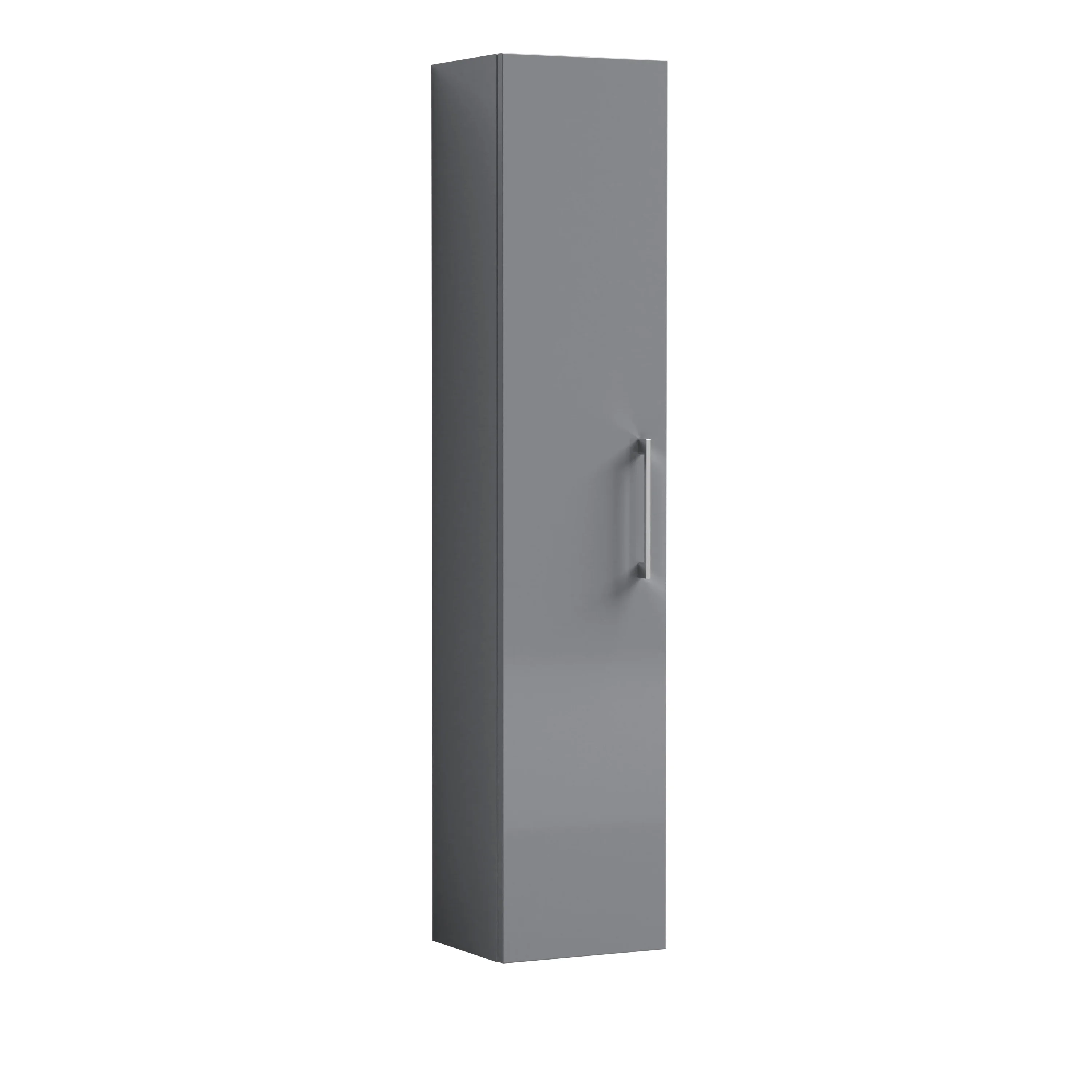 Nuie Arno Tall Storage Unit Satin Grey