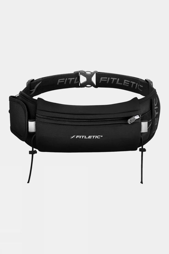 Fitletic Ultimate II Running Belt with 5 Gels & Side Pocket Black
