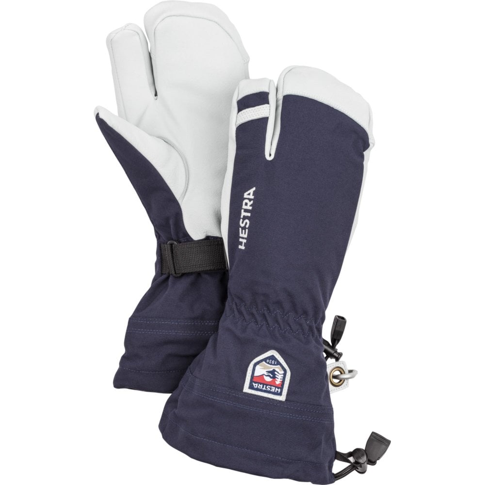 Hestra Army Leather Heli Ski 3 Finger Glove / Navy / 10 Mens