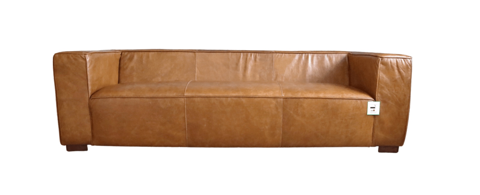 Brown Tribeca Handmade Vintage 3 Seater Sofa Nappa Caramel Real Leather