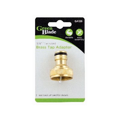 Green Blade 3/4" Threaded Brass Tap Adaptor