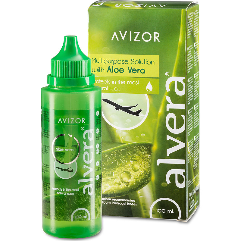 MPG&E Avizor  Alvera Contact Lens Liquid 1 × 100 ml with case. Solution for Cleaning