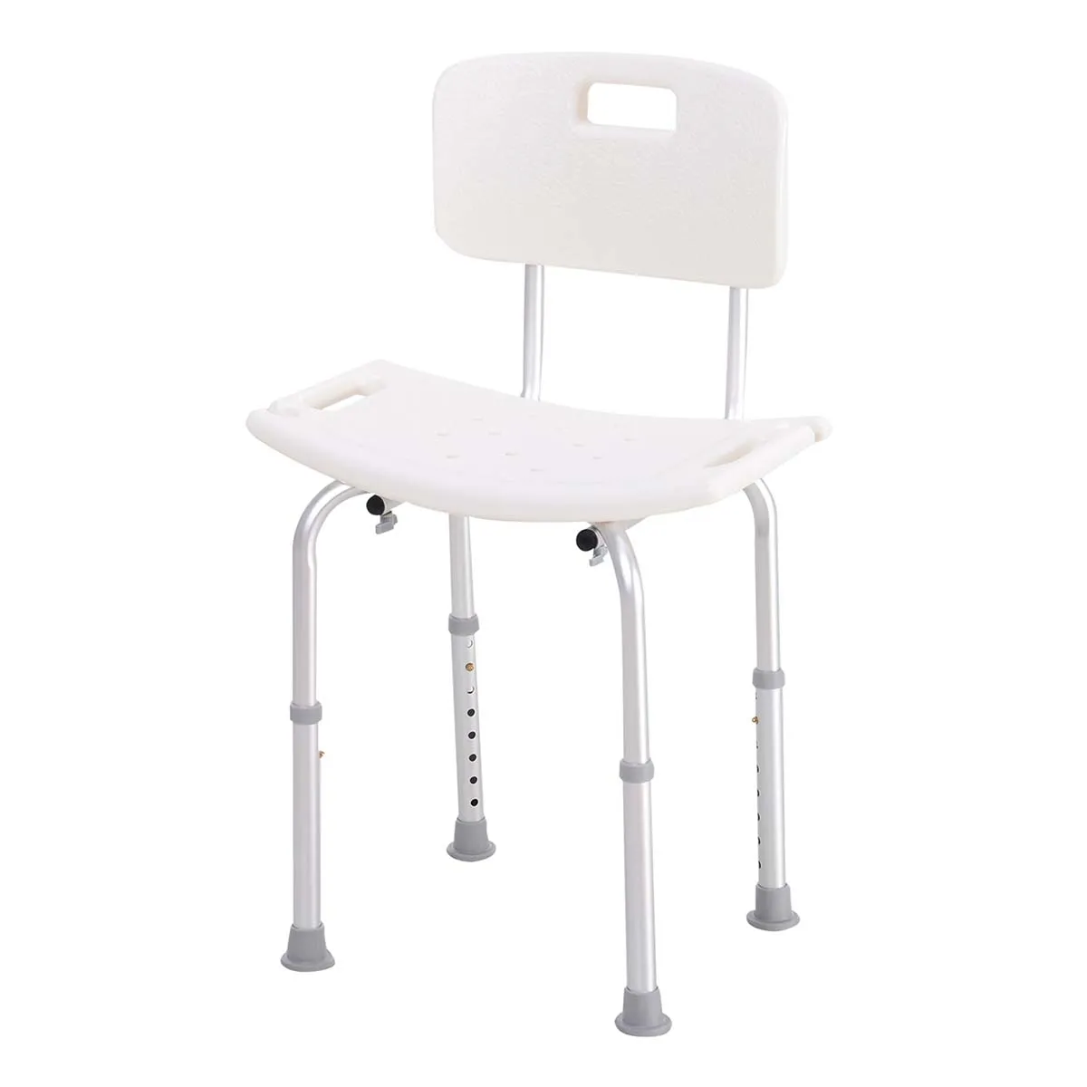 Homcom Bath Chair Cream, White Aluminium, HDPE 72-0008