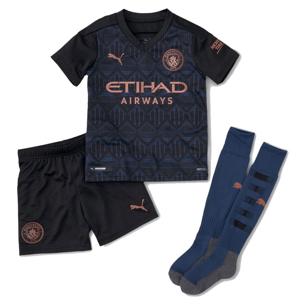 Puma Manchester City Away Mini Kit 2020/2021|Black|3-4 years