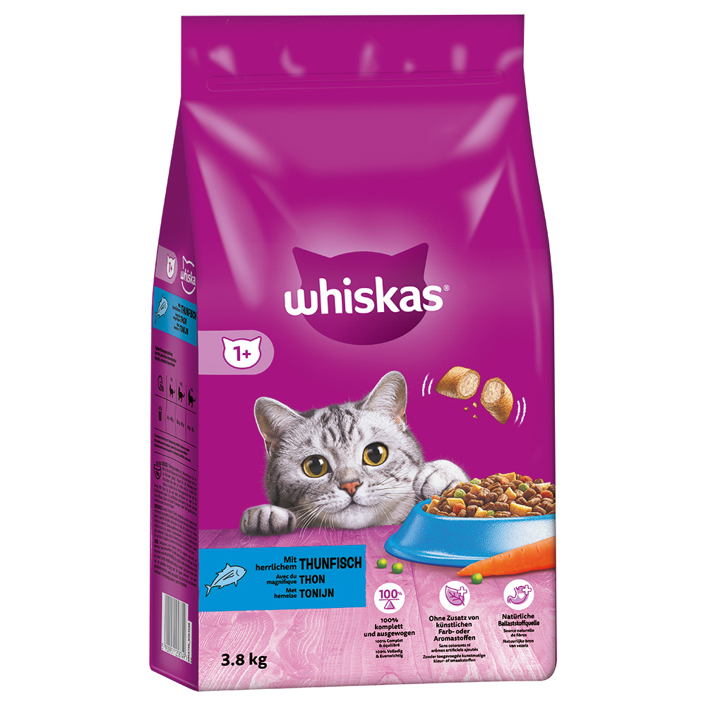Whiskas Dry 1+ Tuna Adult Dry Cat Food 3.8kg x 2