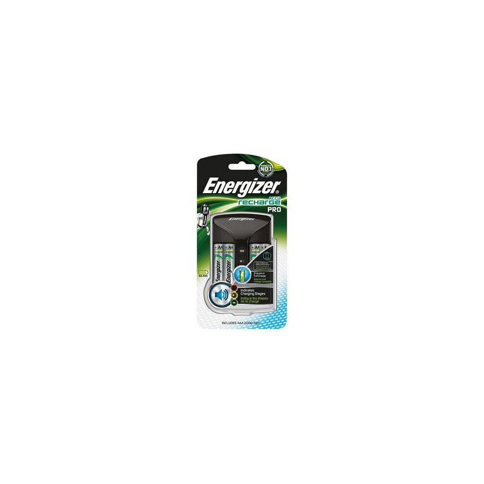 Energizer Pro Battery Charger with 4 x AA Batteries