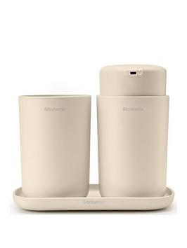 Brabantia Renew Bathroom Accessory Set Of 3 - Soft Beige
