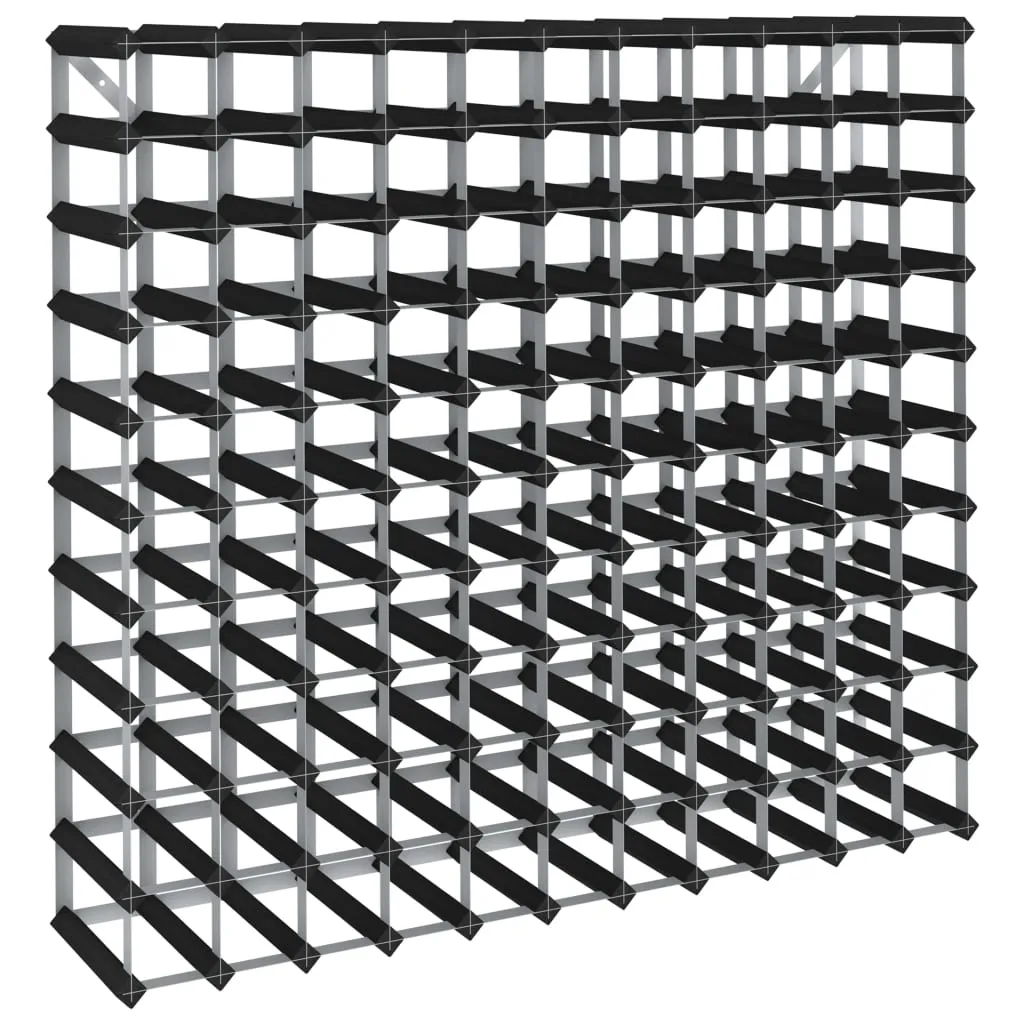 VidaXL Wine Rack for 120 Bottles Black Solid Pine Wood