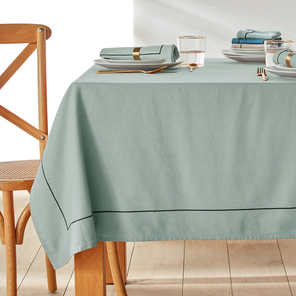La Redoute Interieurs Métis Bourdon Washed Cotton Linen Tablecloth by La Redoute