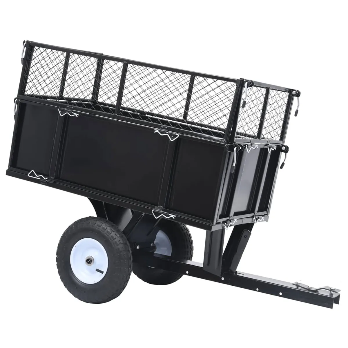 VidaXL Tipping Trailer for Lawn Mower 150 kg Load
