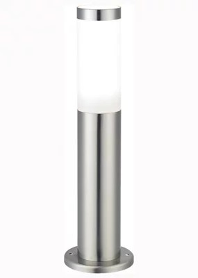 B&Q Hollis Stainless Steel Mains-Powered 1 Lamp Outdoor Post Light (H)450mm