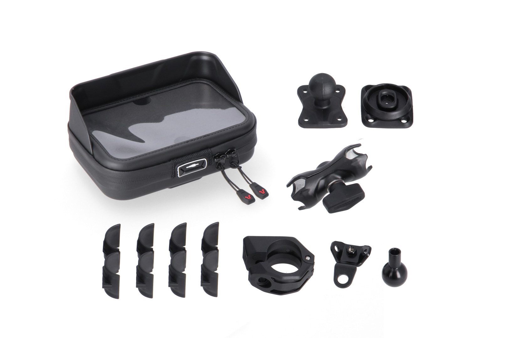 Kit di montaggio GPS universale SW-Motech con Custodia Navi - Inclusa sfera da 1", braccio della presa, T-Lock, Custodia Navi