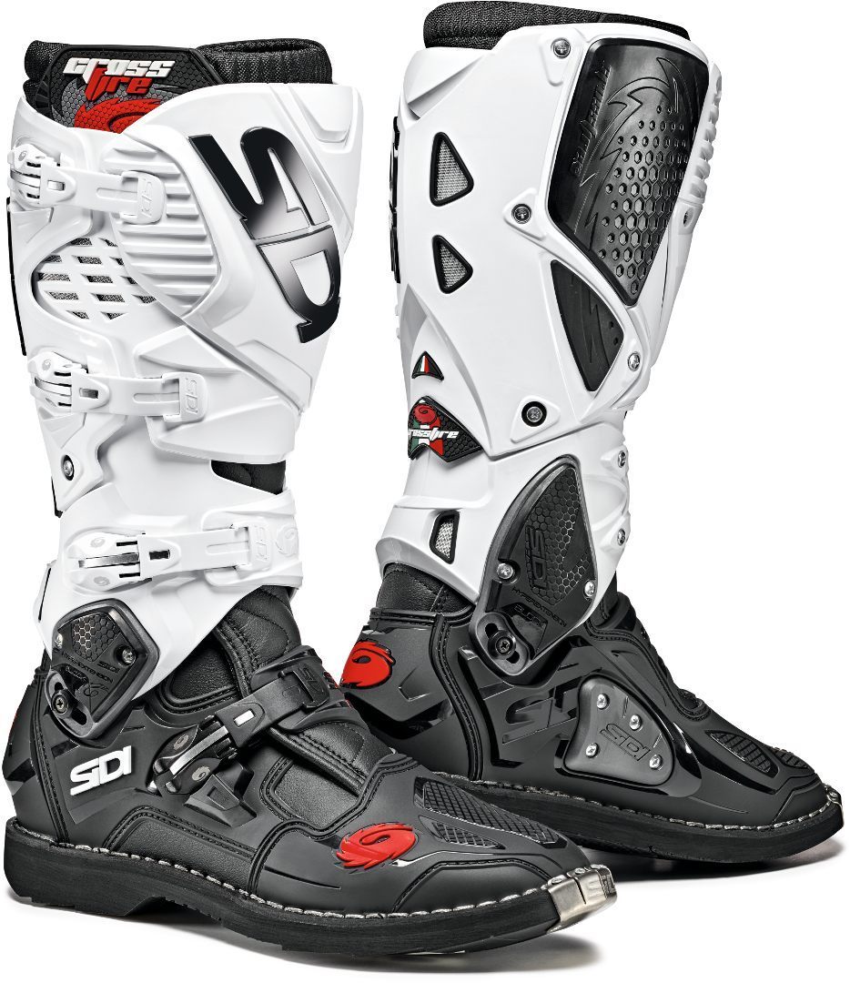 Sidi Crossfire 3 Motocross Boots, black-white, Size 48, black-white, Size 48