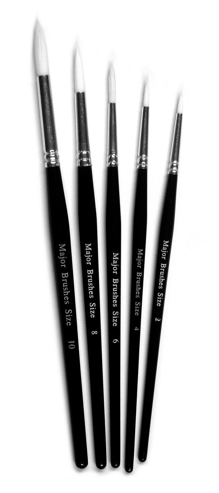 Major Brushes Roundtip Synthetic Sable Brush Set 5