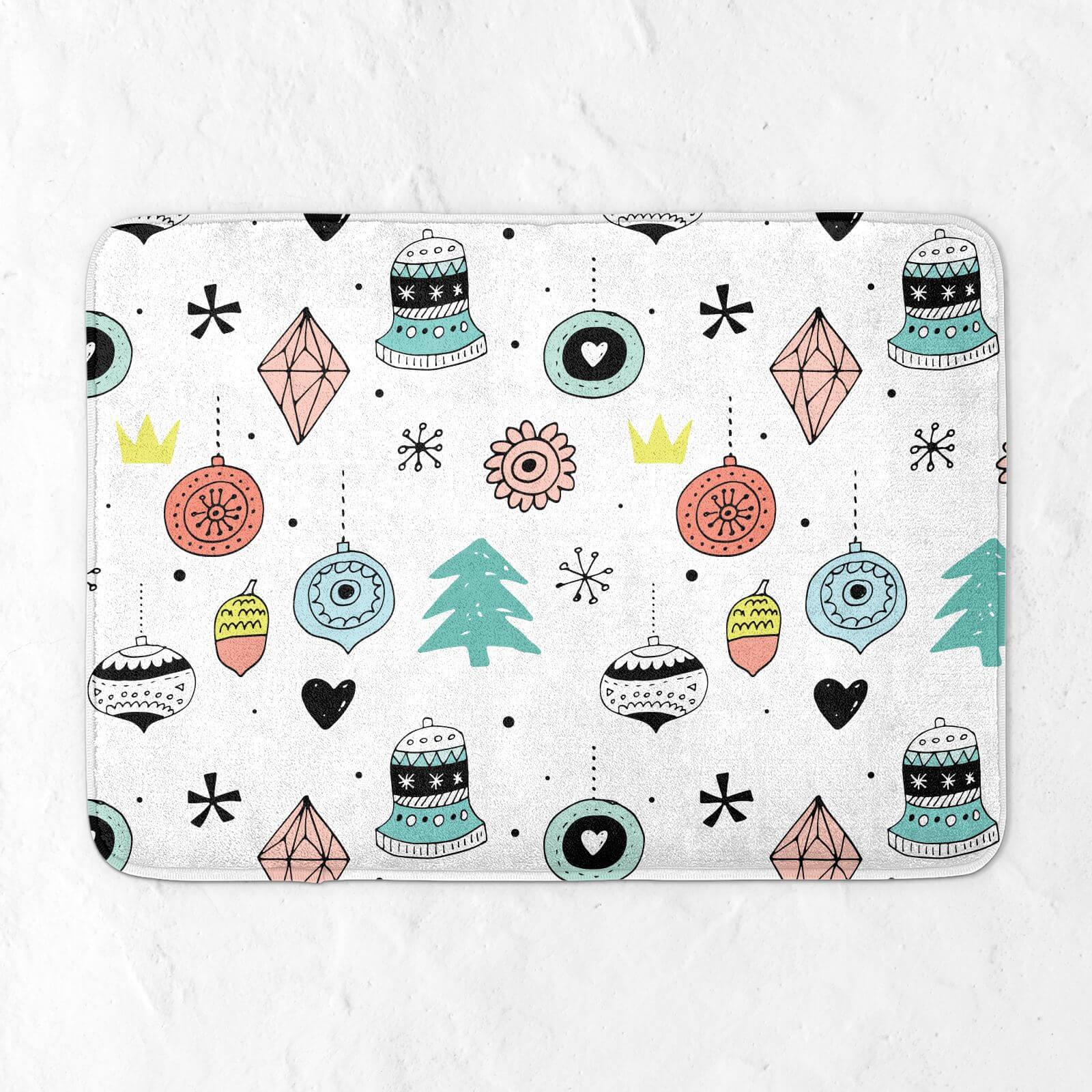 By IWOOT Colourful Christmas Decorations Bath Mat |