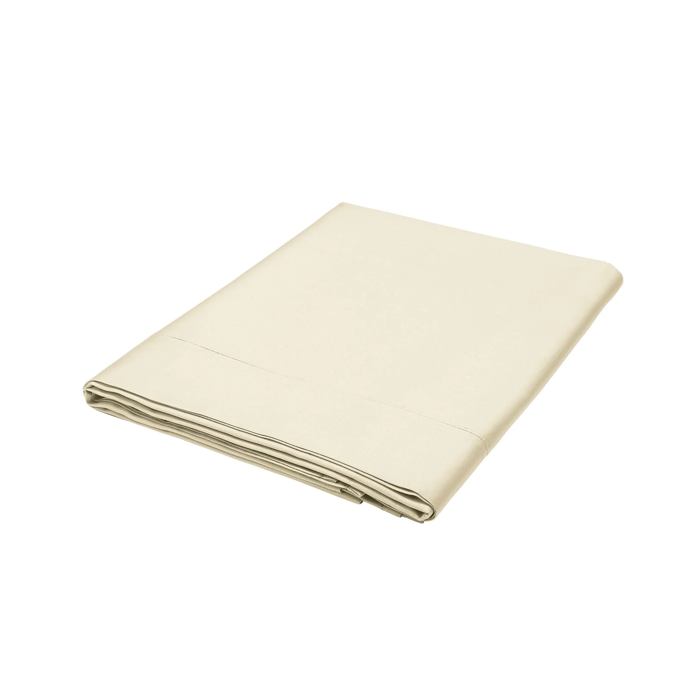 Bedeck Of Belfast Fine Linens 400 Thread Count Sateen Plain Dye Super Kingsize Flat Sheet, Chalk