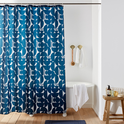 Combo Geometric Shower Curtain by La Redoute