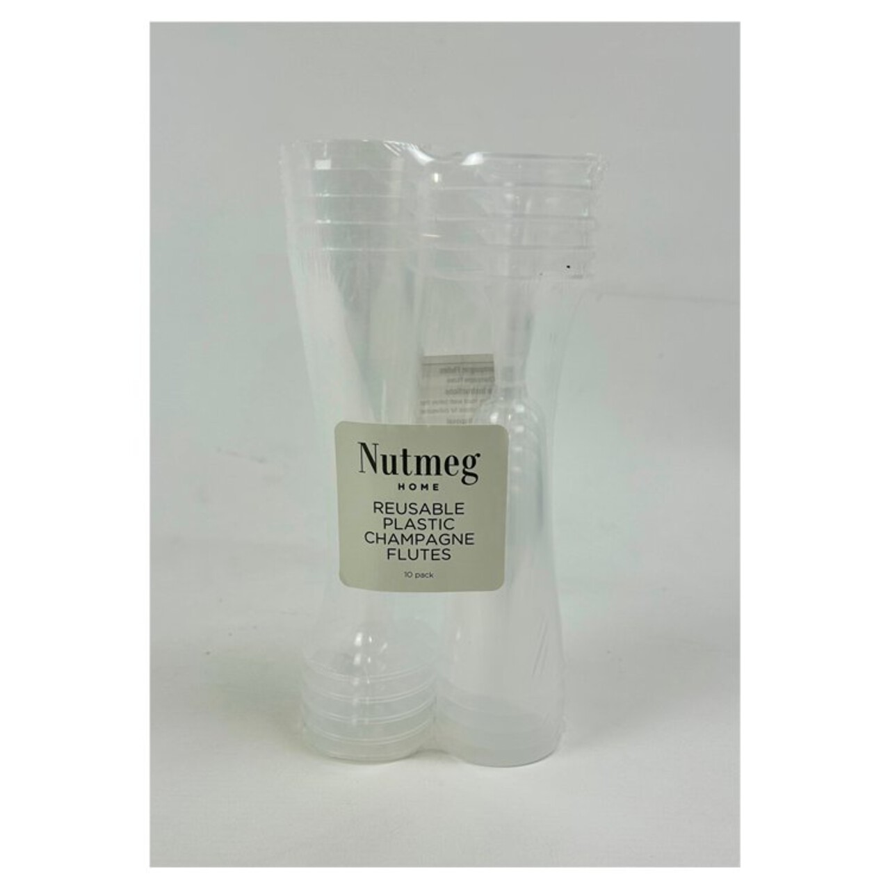 Nutmeg Morrisons Reusable Champagne Flutes 10 Pack