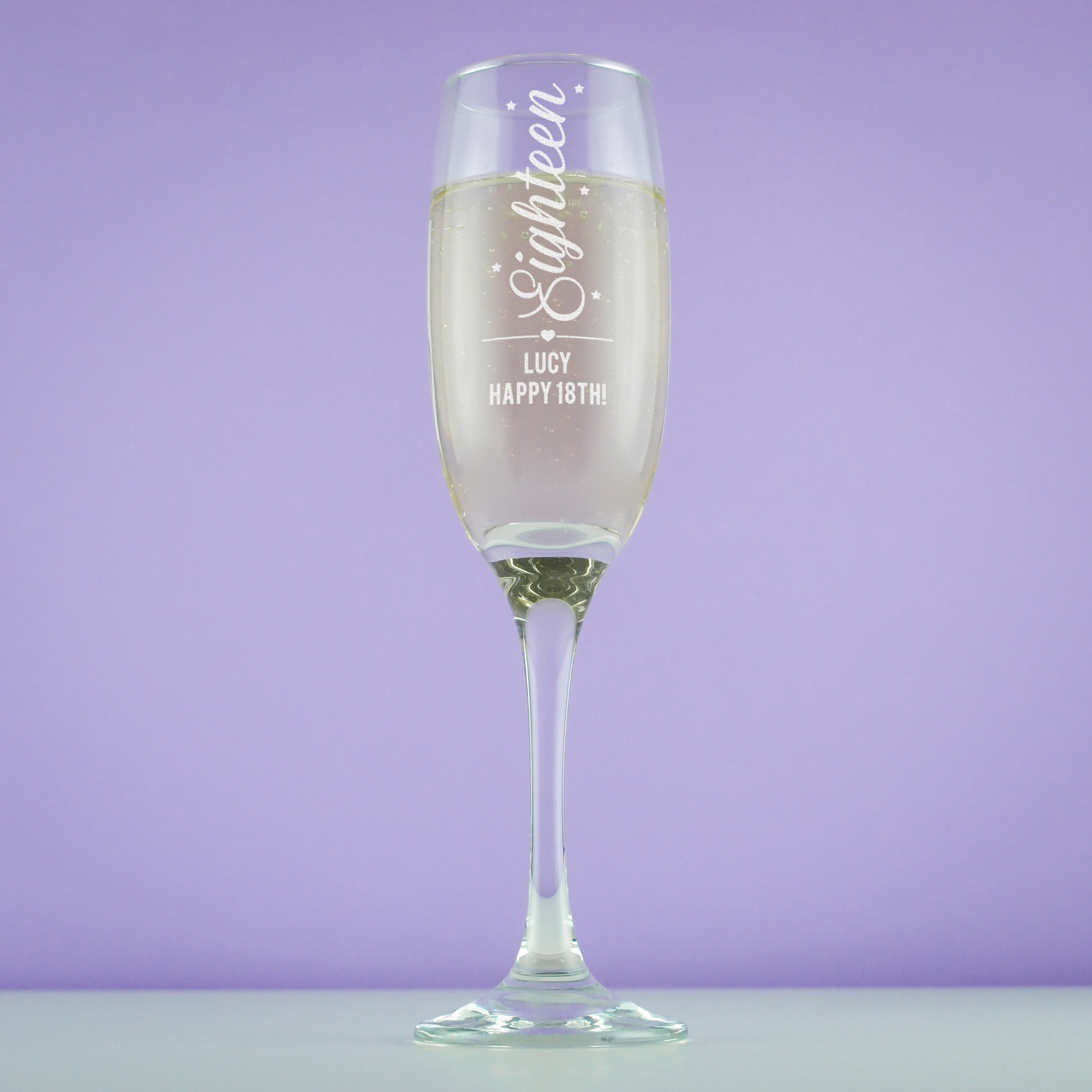 Personalised 18Th Birthday Prosecco Glass | Birthday Gifts | Gifts For Her | Size: 7.5Oz (21Cl)