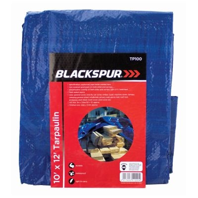 Blackspur - 1X 10Ft X 12Ft Waterproof Tarpaulin