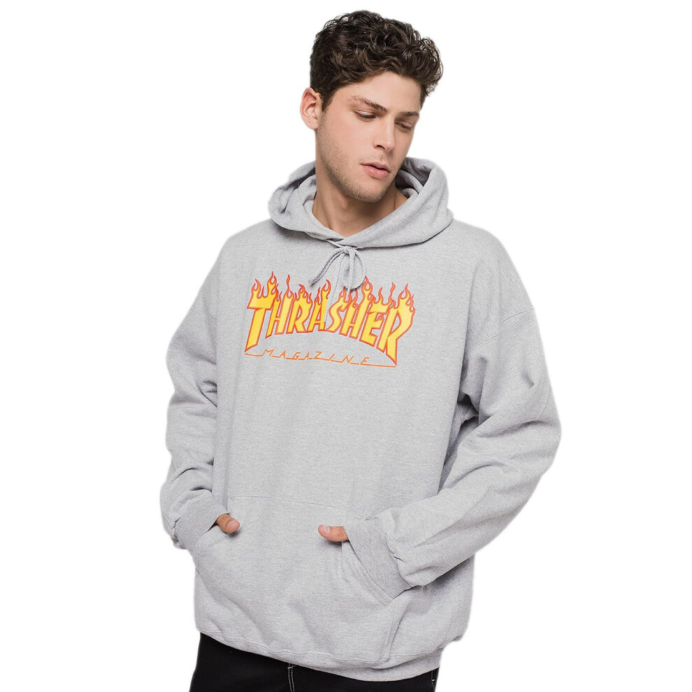 Thrasher - Flame Greymottled - Hoodies grey Large
